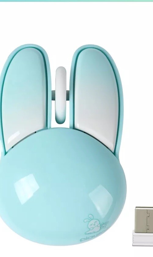 Rabbit Wireless Mouse, Cute Animal Bunny Shape Kawaii Mouse Silent