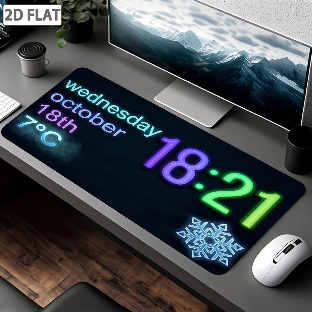 High-definition Printed Gaming Mouse Pad, Extra-large Creative Clock-style Mou
