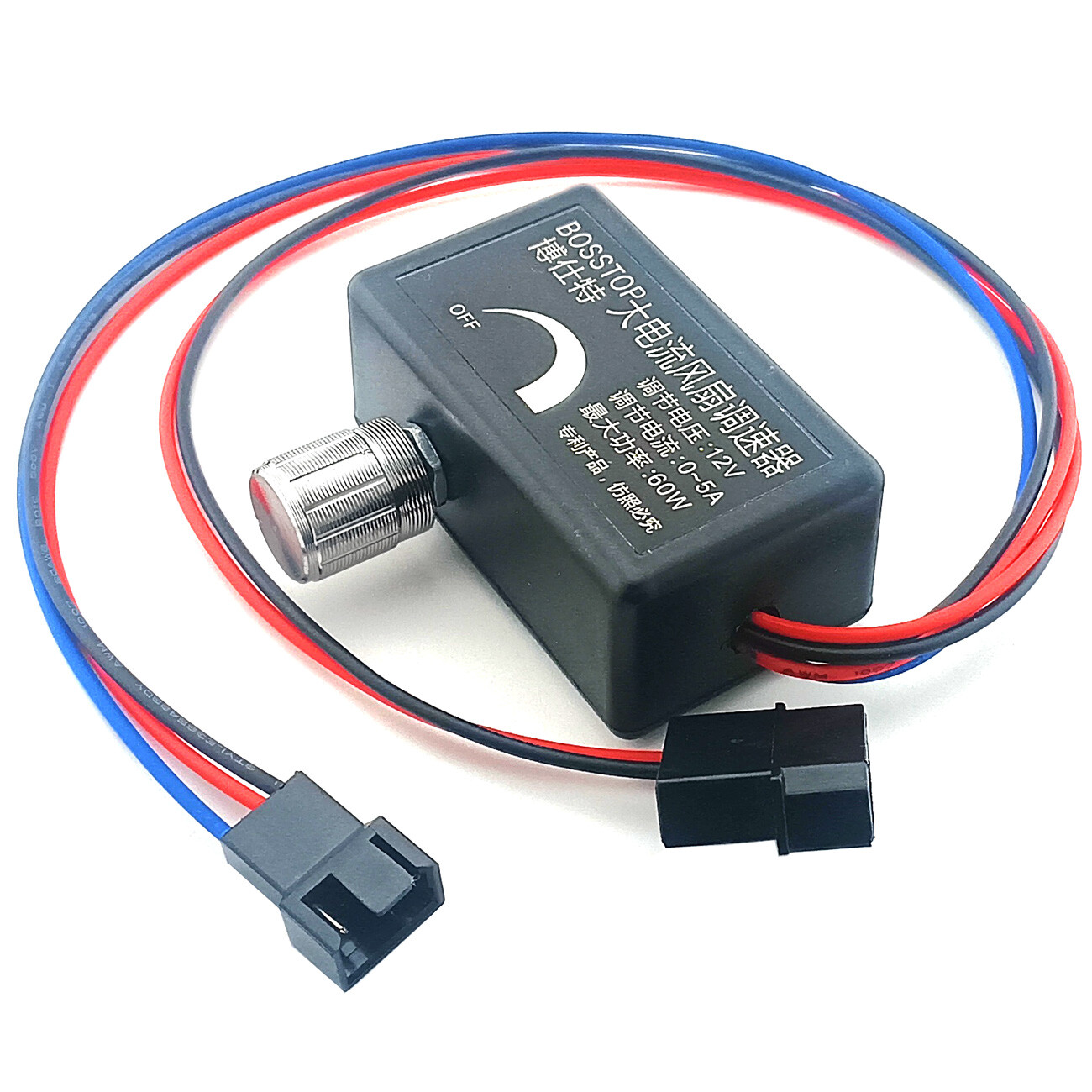 3pin 4pin PWM PC Fan Speed Controller Switch 12V 5A 60W Adapter IDE Power Input