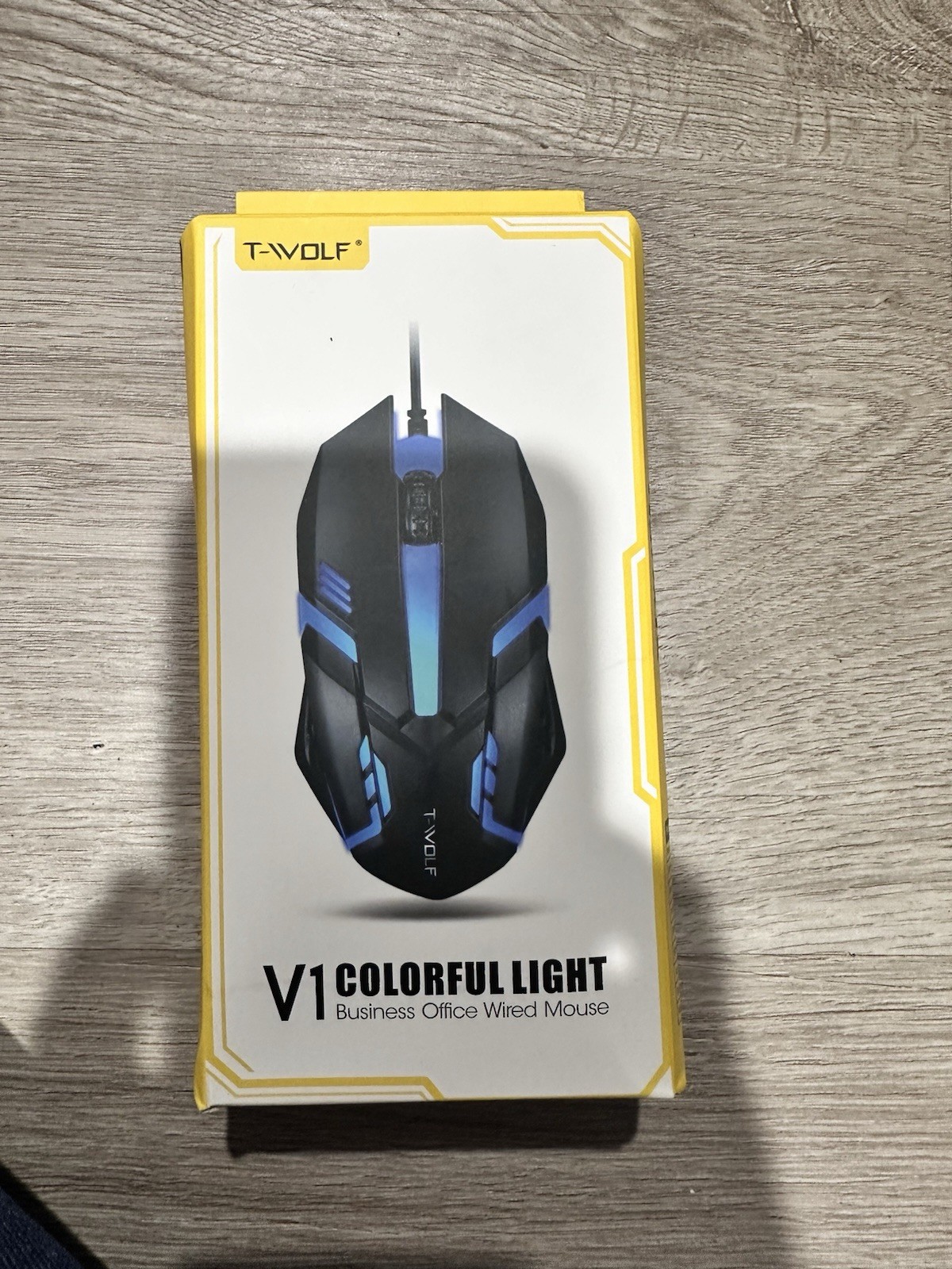 T-Wolf V1 Colorful Light Business Office Wired Mouse / New