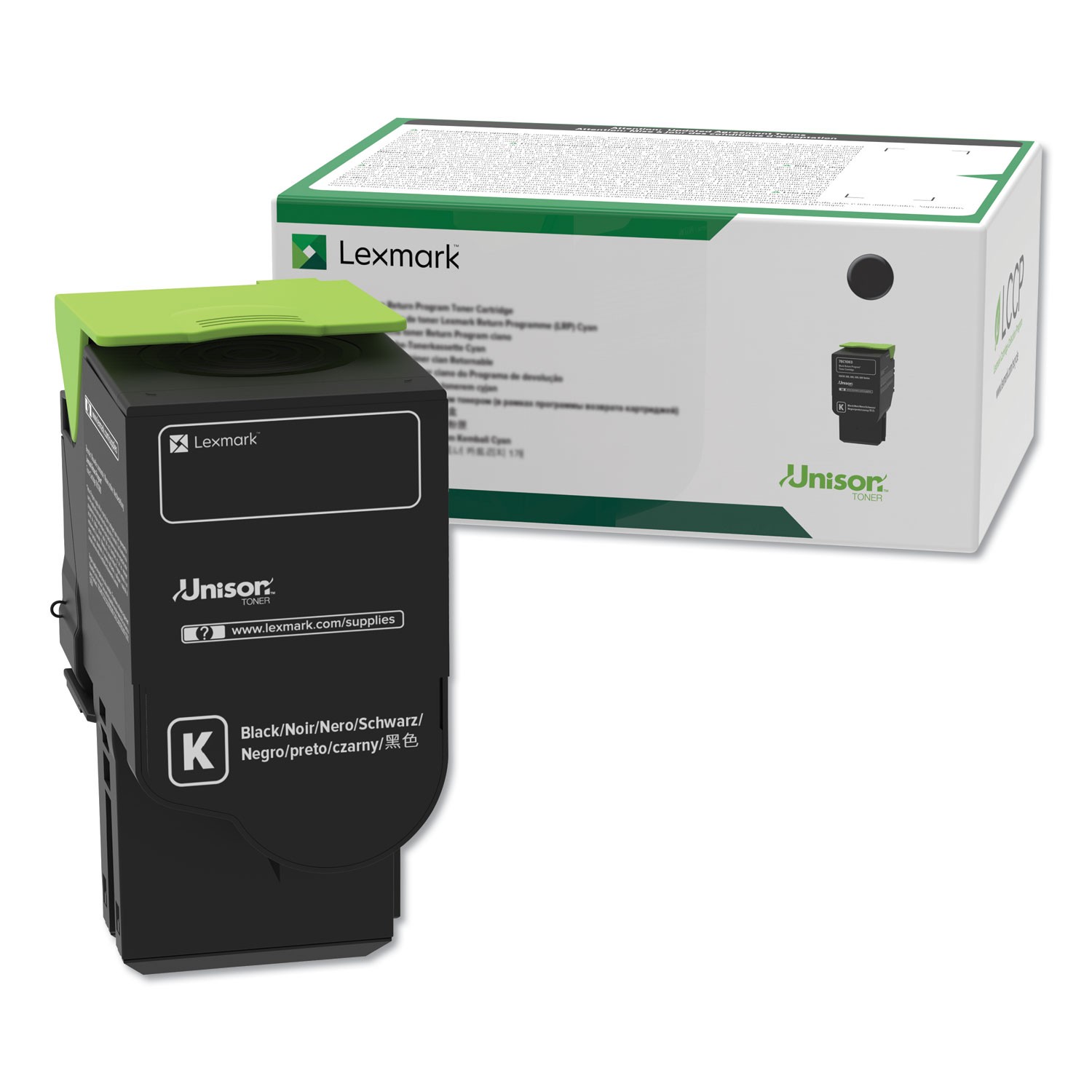 Lexmark 78C10K0 Return Program Toner, 2000 Page-Yield, Black