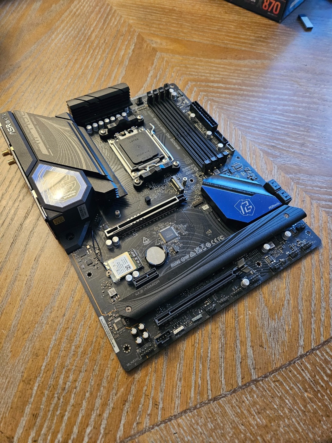 (Used) ASROCK B650E PG Riptide WiFi, AM5 Motherboard, PCIE 5.0 x 16, 2.5gb Lan