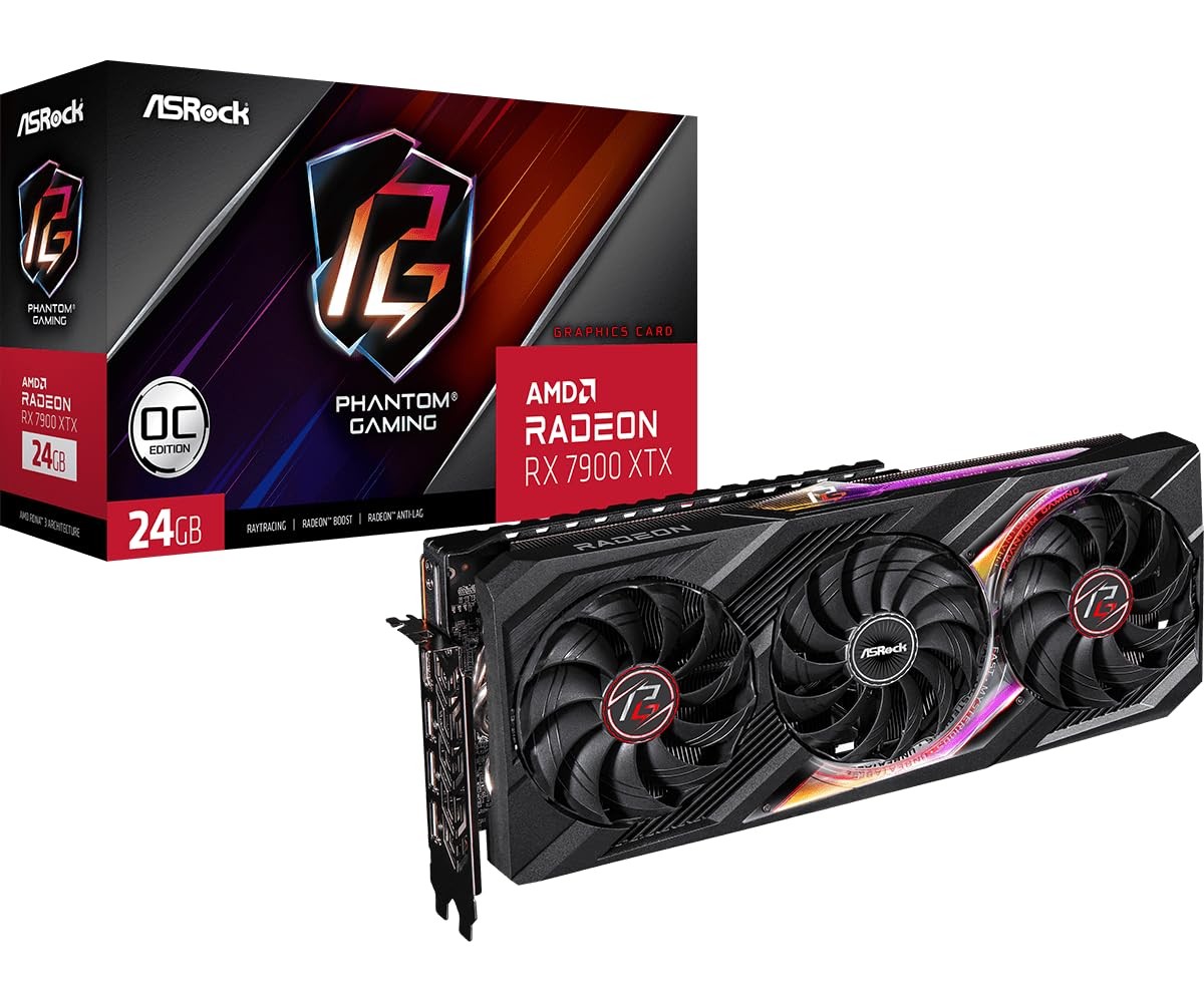 ASRock Radeon RX 7900 XTX Phantom Gaming 24GB OC Graphics Card