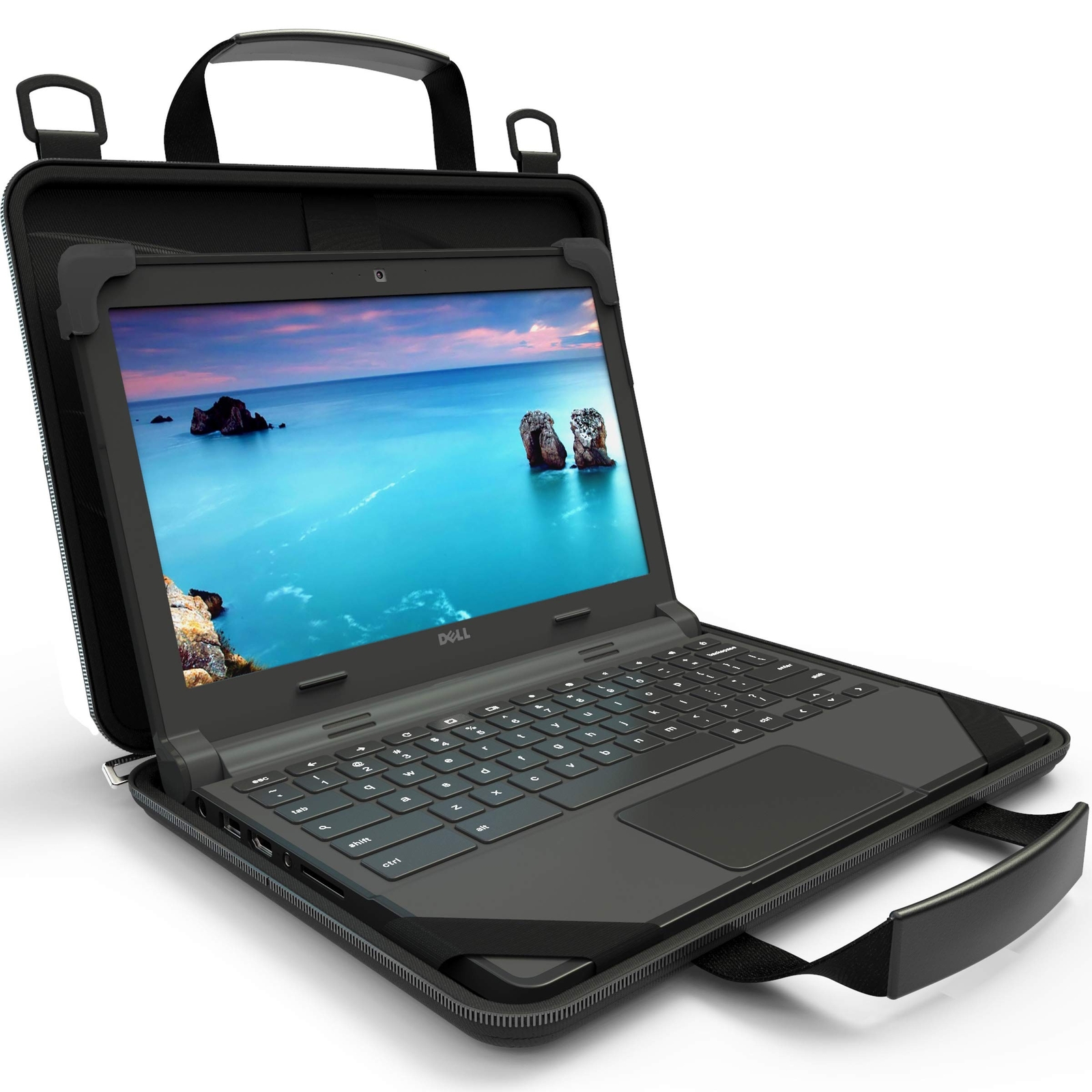 13-14 Inch Protective Always-on Chromebook Hard Case with Adjustable Shoulder...
