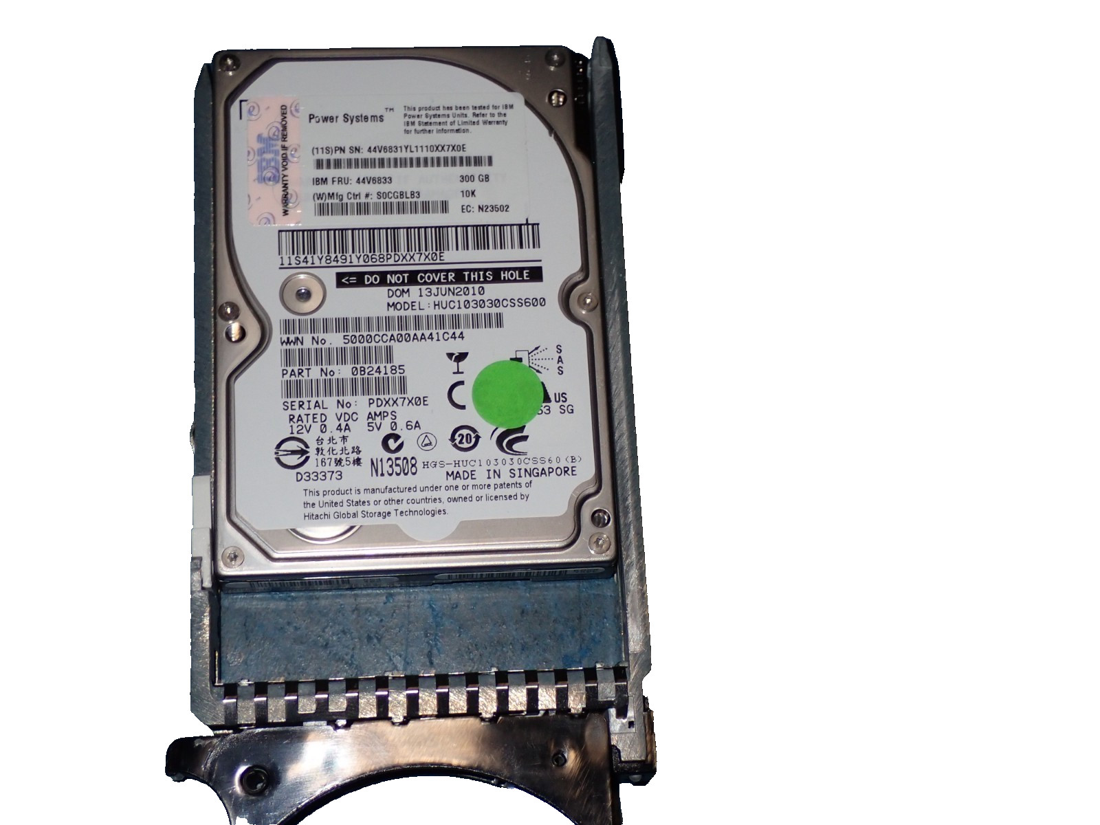 IBM 44V6833 300GB 10K SFF Small Form Factor SAS HDD Internal Hard Disk Drive