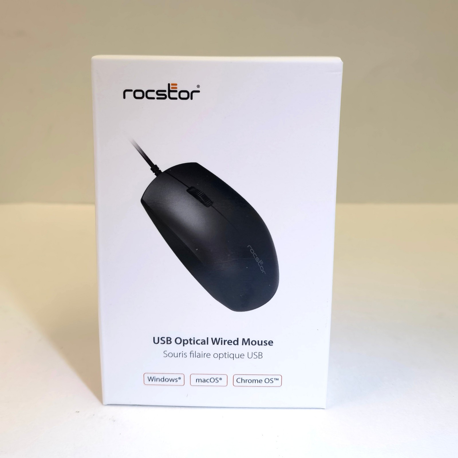 Rocstor - Premium M10 USB Wired Optical Mouse - 1200 dpi - Full-size Mouse -