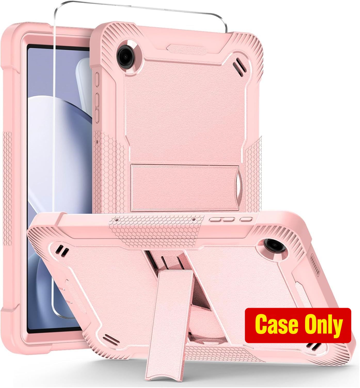 Revvl Tab 2 Tablet Case 10.1 Inch, Pink, Anti-Shock, Multi-Functional Stand
