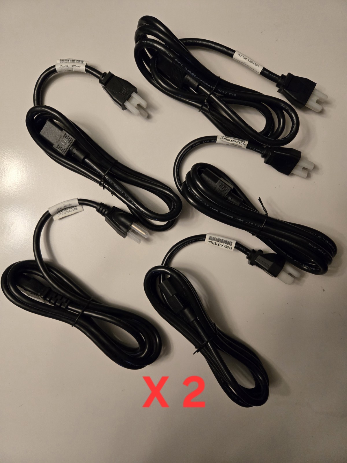 10 Pack Longwell 6ft AC Power Cord for Desktop/Monitor 3 Prong SL6OK75019 - NEW