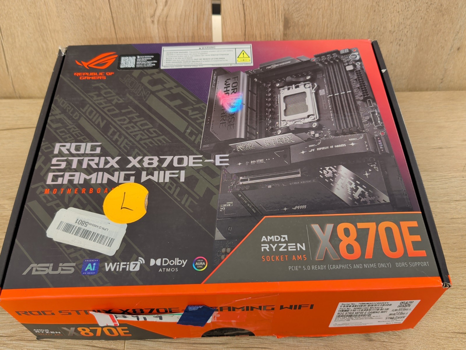 ASUS ROG STRIX X870E-E GAMING WIFI AMD AM5 X870 ATX TESTED WORKING