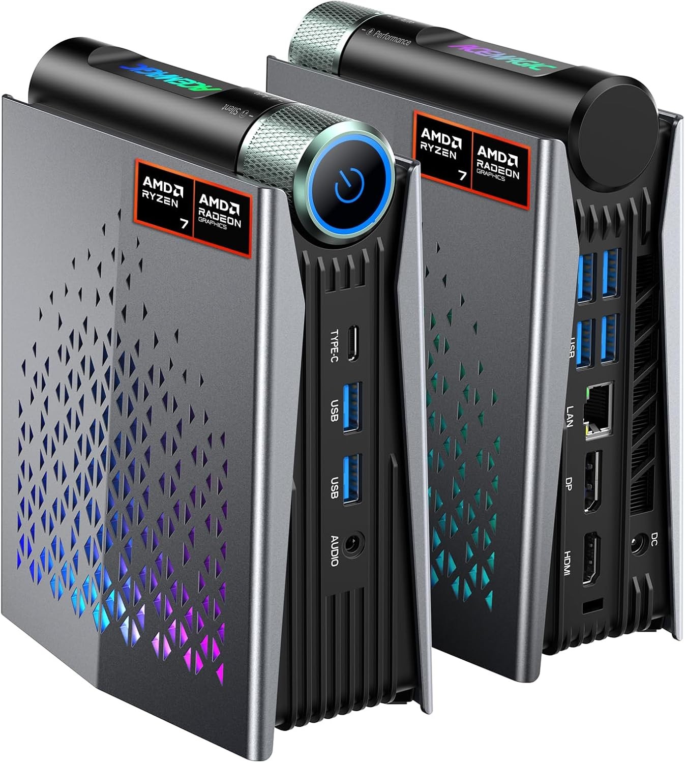 ACEMAGICIAN S3A Gaming Mini PC, Ryzen 7 H 255 (Max 4.9GHz) 16GB LPDDR5 512GB SSD