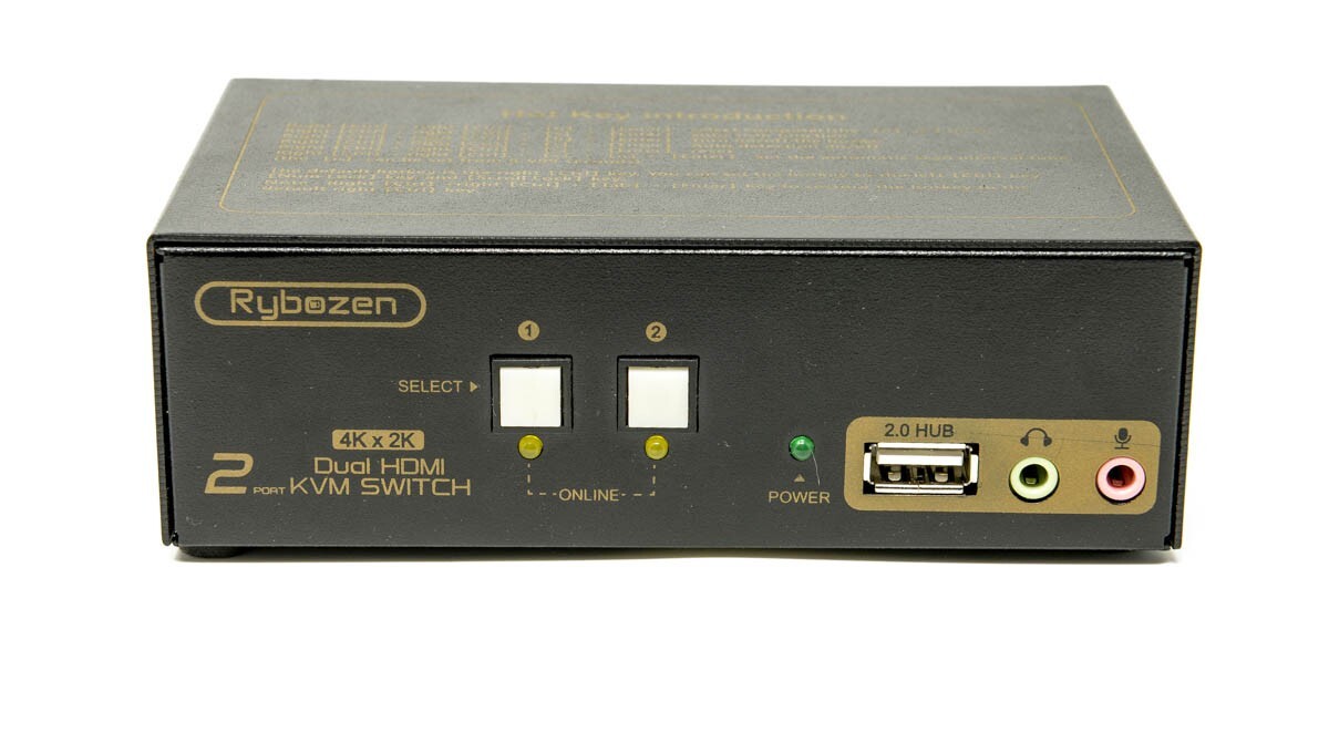 Rybozen HDMI KVM Switch 2 Port Dual Monitor Extended Display
