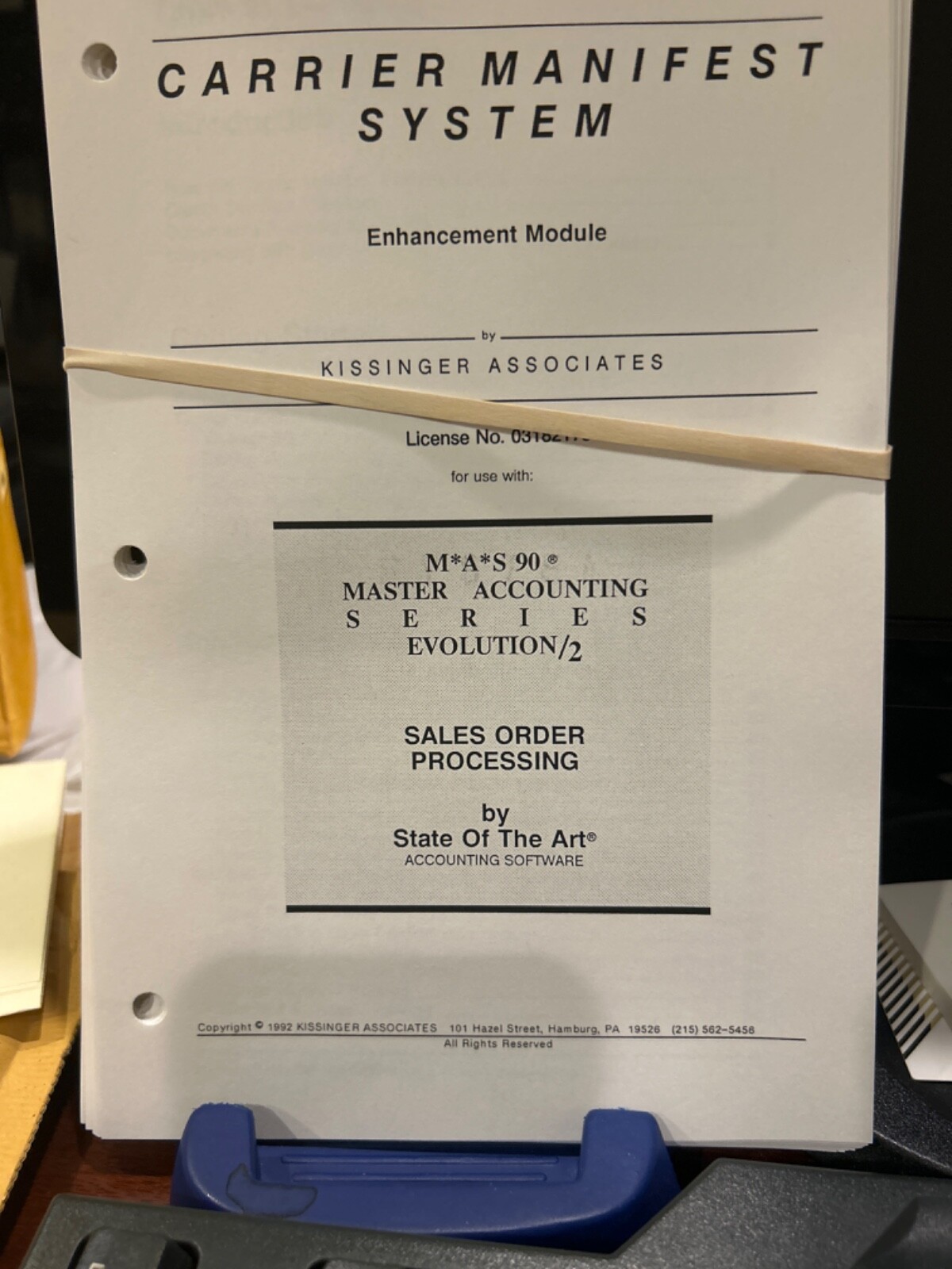 BRAND NEW UNUSED ENHANCEMENT  For MAS 90. CARRIER MANIFEST WITH LICENSE CODE.