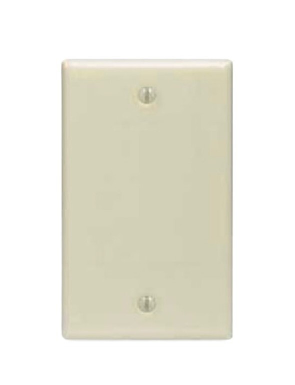 LEVITON Wall Plate, Blank, 1-Gang, Box Mount, Ivory ThermosetMFR #: 86014