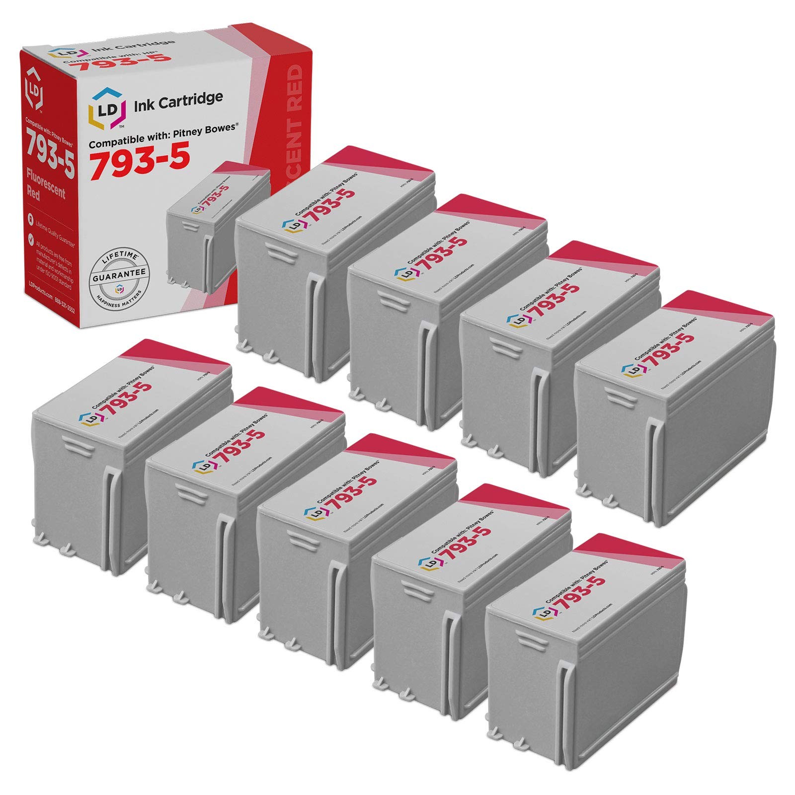 LD Comp Pitney Bowes 793-5 9pk Ink Mailing P700 DM100i DM125 DM200L