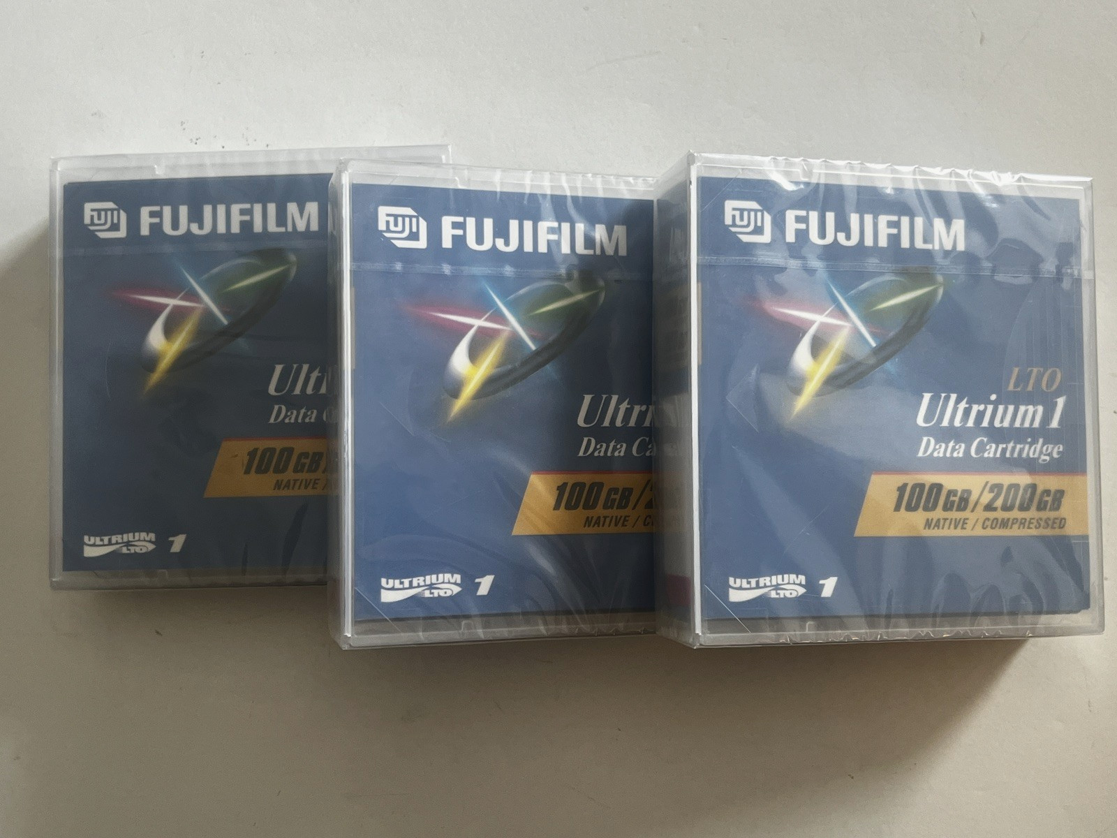 NEW SEALED Fujifilm LTO Ultrium 1 100GB/200GB Data Cartridge Lot of 3