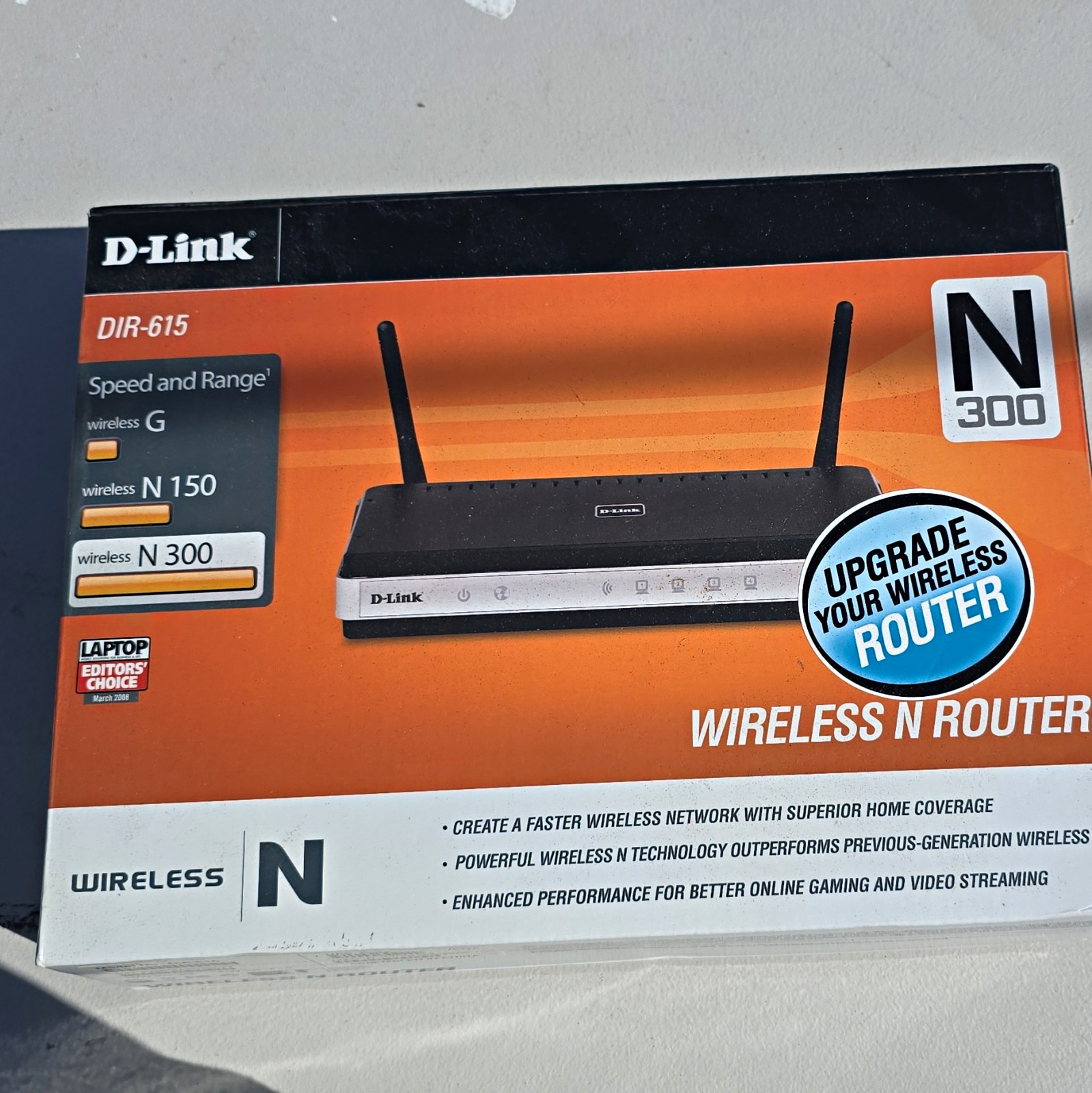 D-Link DIR-615 N300 Wireless Router 300 Mbps 4-Port WPS IPv6 Black