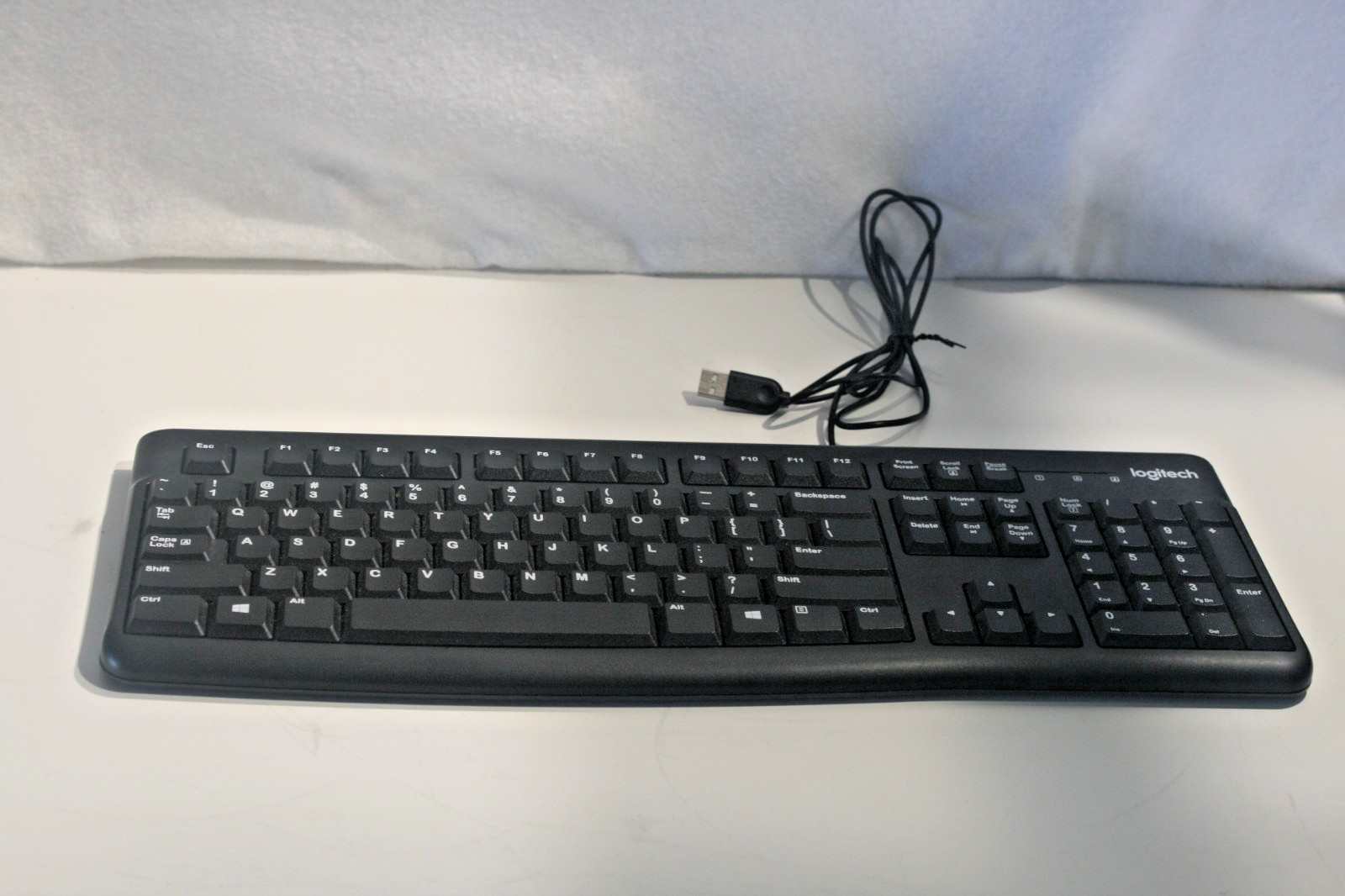 Logitech K120 Ergonomic Desktop Wired Keyboard YU0042 - Black 