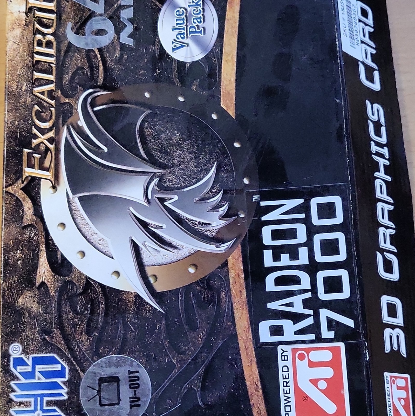 HIS Excalibur ATI Radeon 7000 64MB DDR AGP Graphics Card TV-OUT