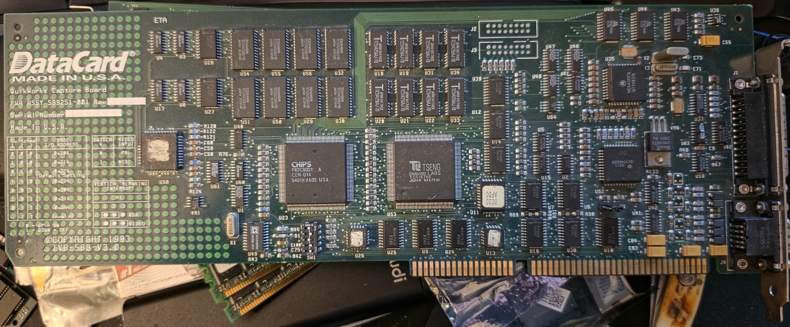 DataCard QuikWorks Capture Board TVB-588-V3.0 Tseng Labs ET4000