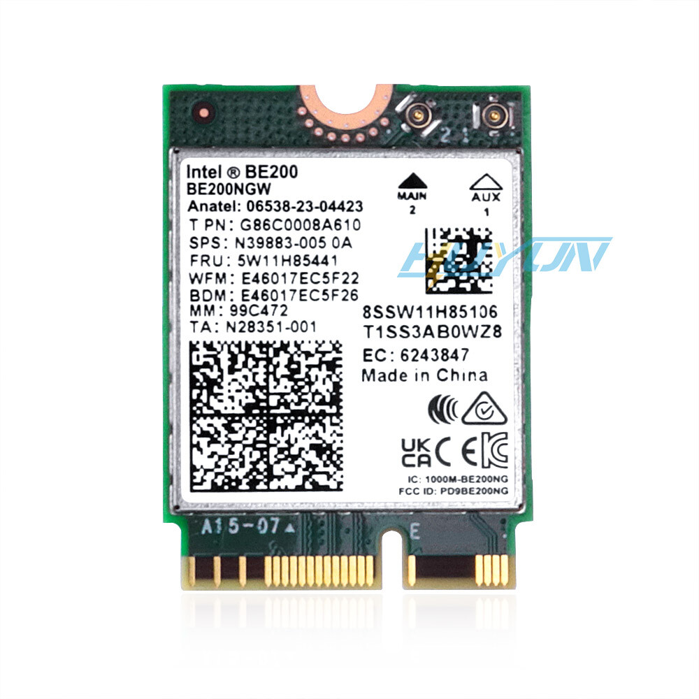 WiFi 7 Intel BE200NGW M.2 NGFF WiFi Card Tri Band 802.11be BT5.4 Network Adapter