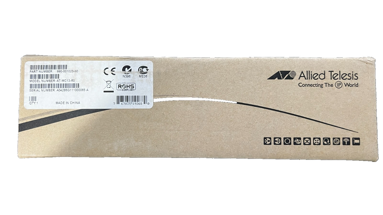 Allied Telesis AT-MC13-60 Ethernet Media Converter, Factory Sealed