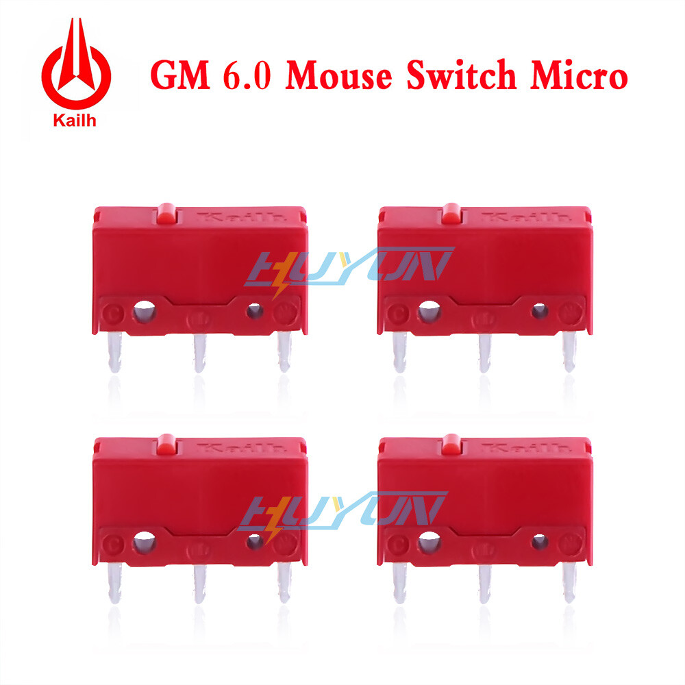 2 PACK GM 6.0 Red Micro Switch for Kailh Gaming Mouse Button 60 Million Clicks