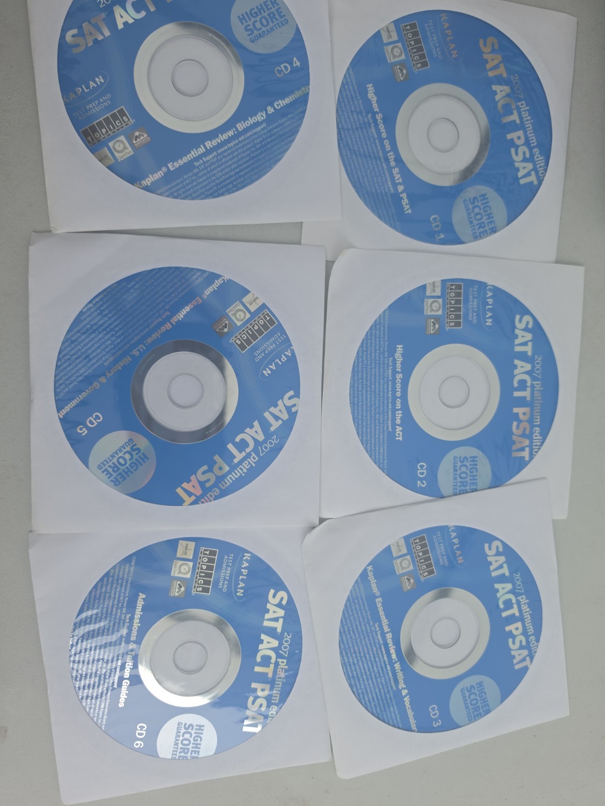 Kaplan SAT/ACT/PSAT 2007 Platinum Edition 6 Disc Only