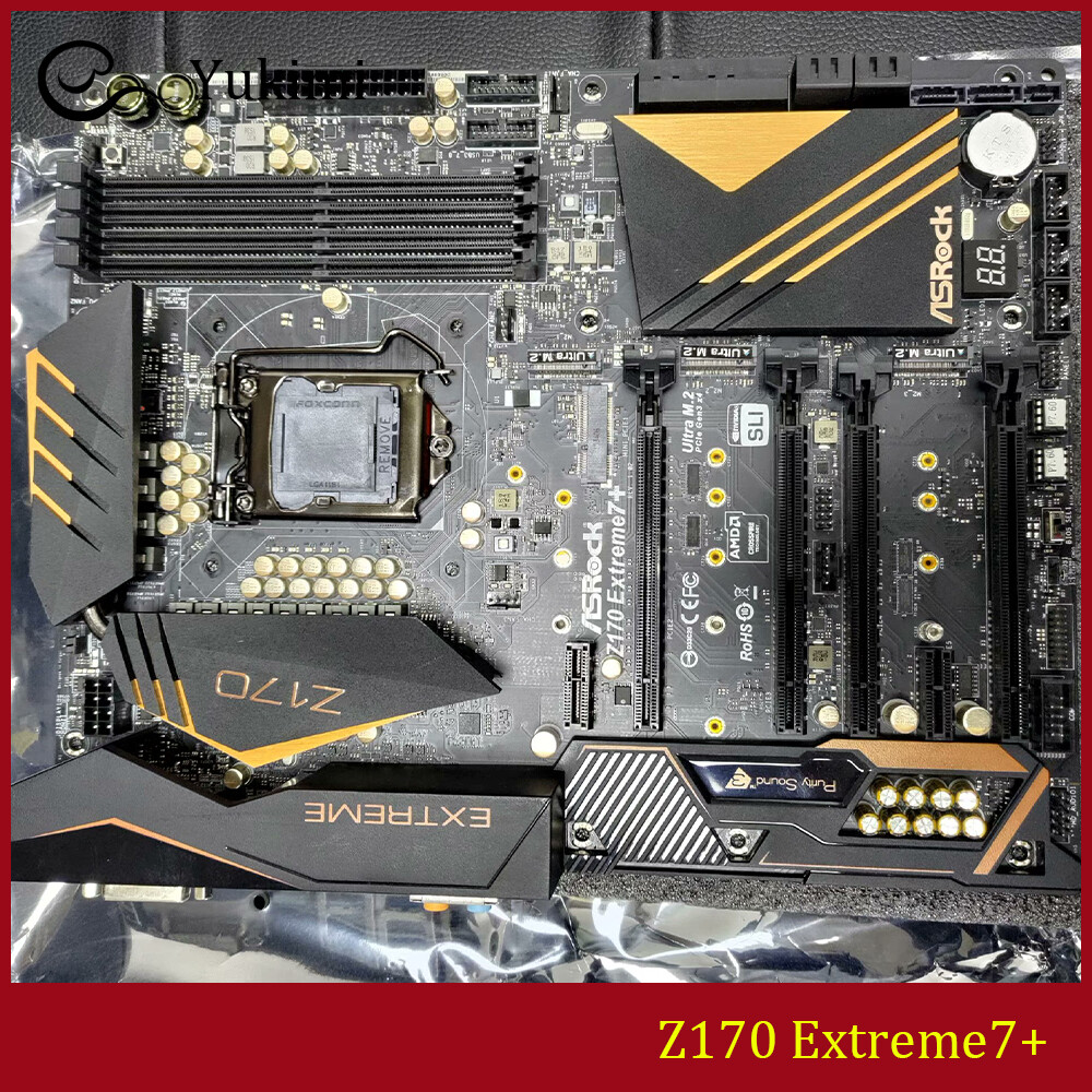 FOR ASROCK Z170 Extreme7+ DDR4*4 LGA 1151 64GB HDMI DVI-D Motherboard