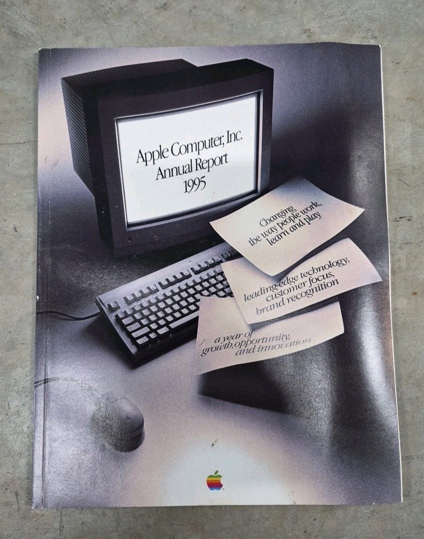 Apple Computer Inc. Annual Report 1995 Original Book - Vintage