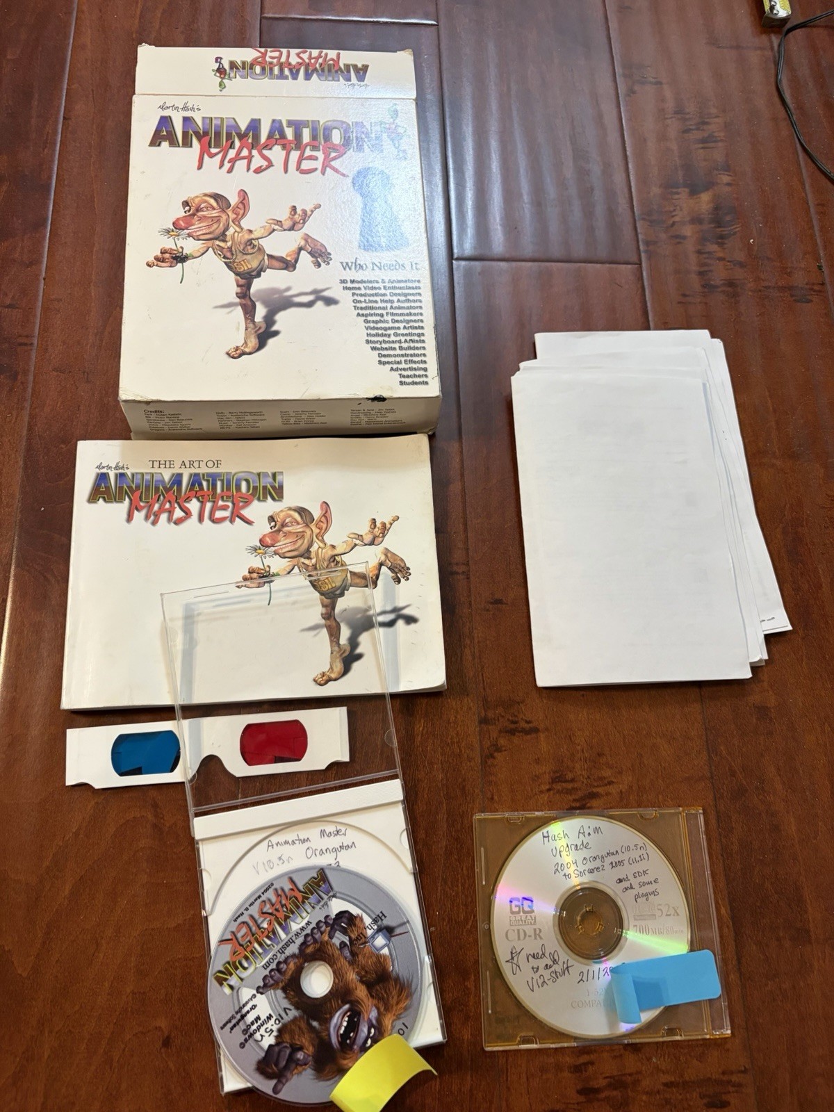 Vintage Hash Animation Master V10.5 3D Software & Upgrade 2 CDs Box Manual