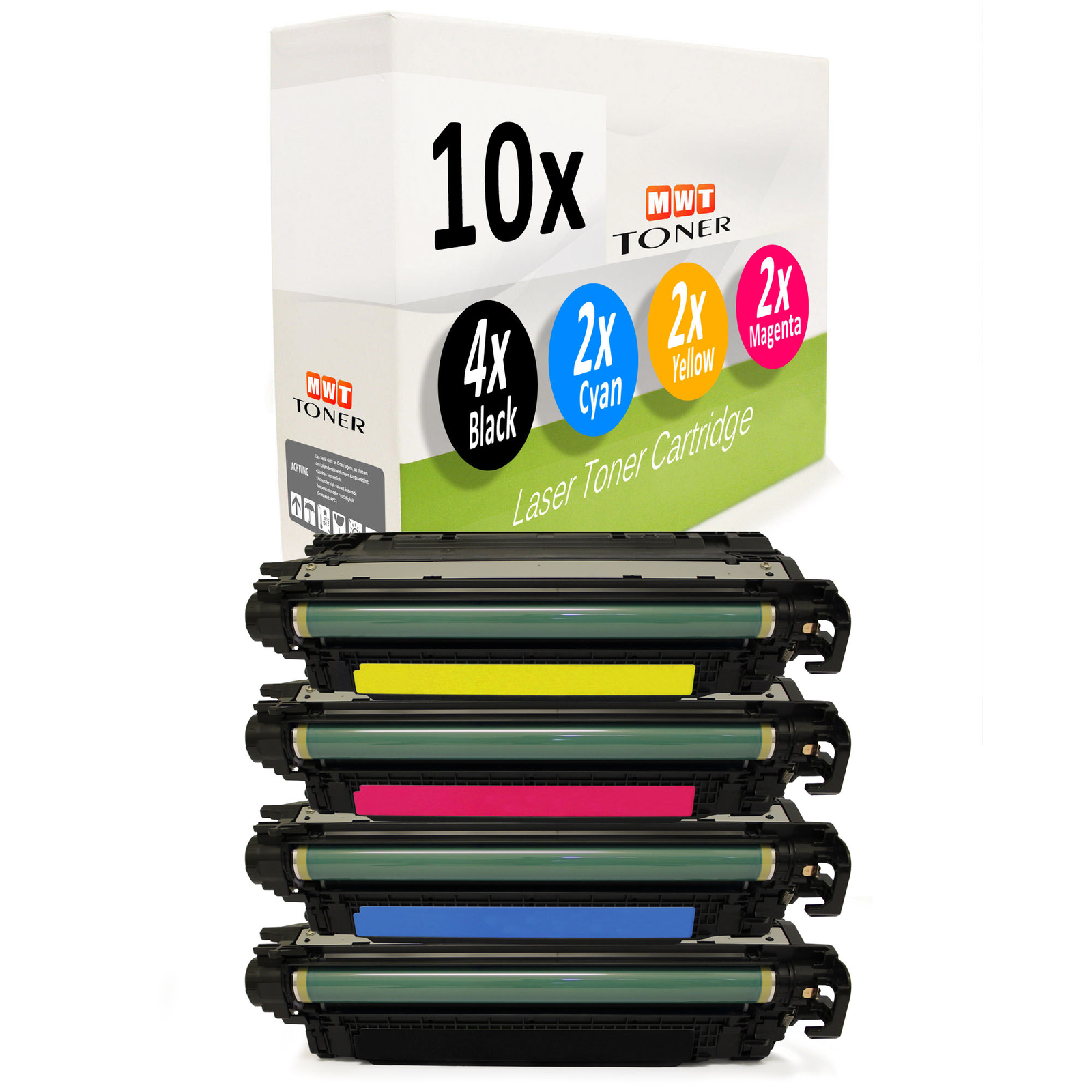 10x MWT Toner Alternative for HP Color Füow Mfü M 681z Ca. 23.000/28.000 Sides