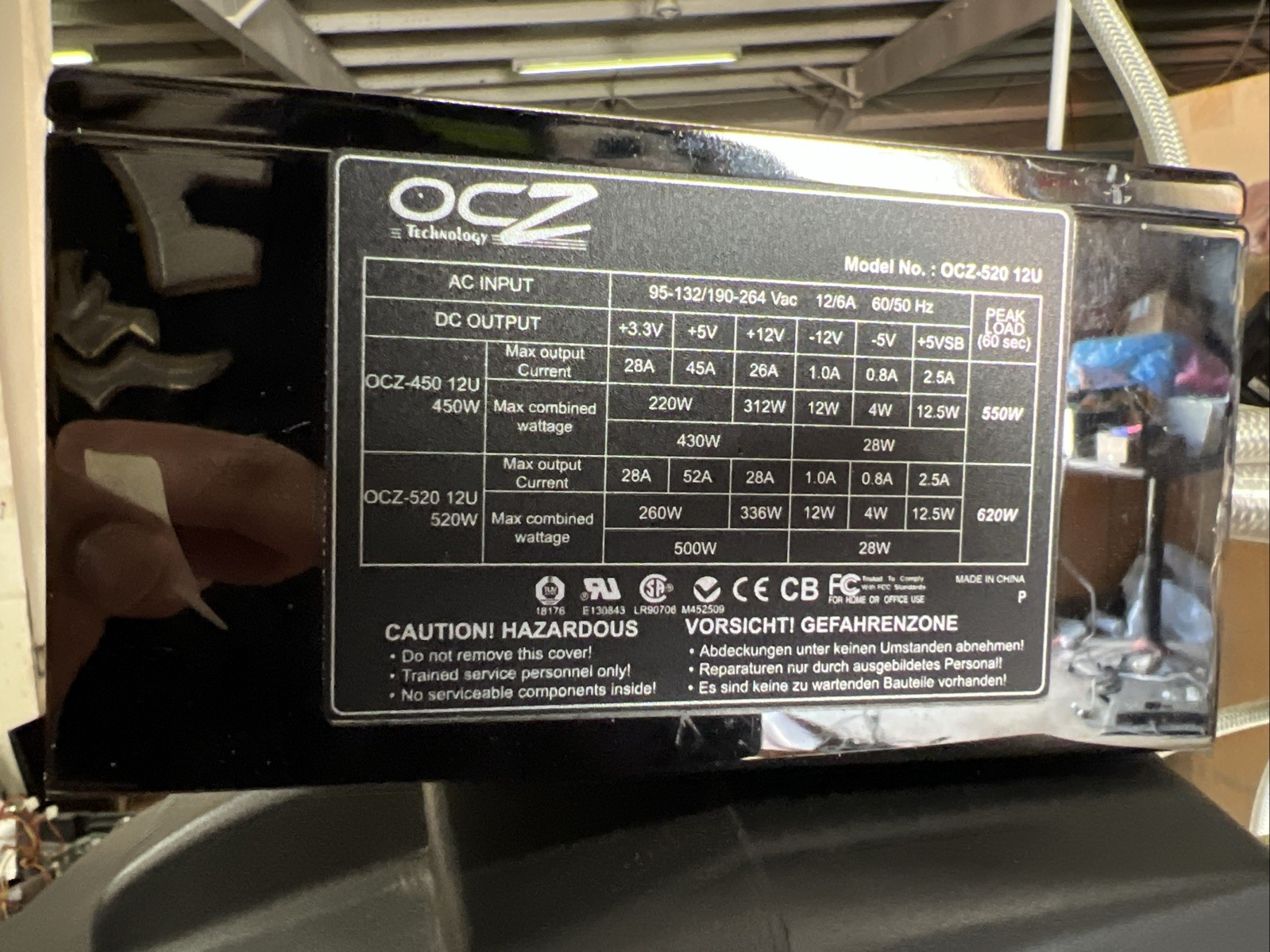 OCZ ModStream OCZ-520 12U Power Module 620w Max