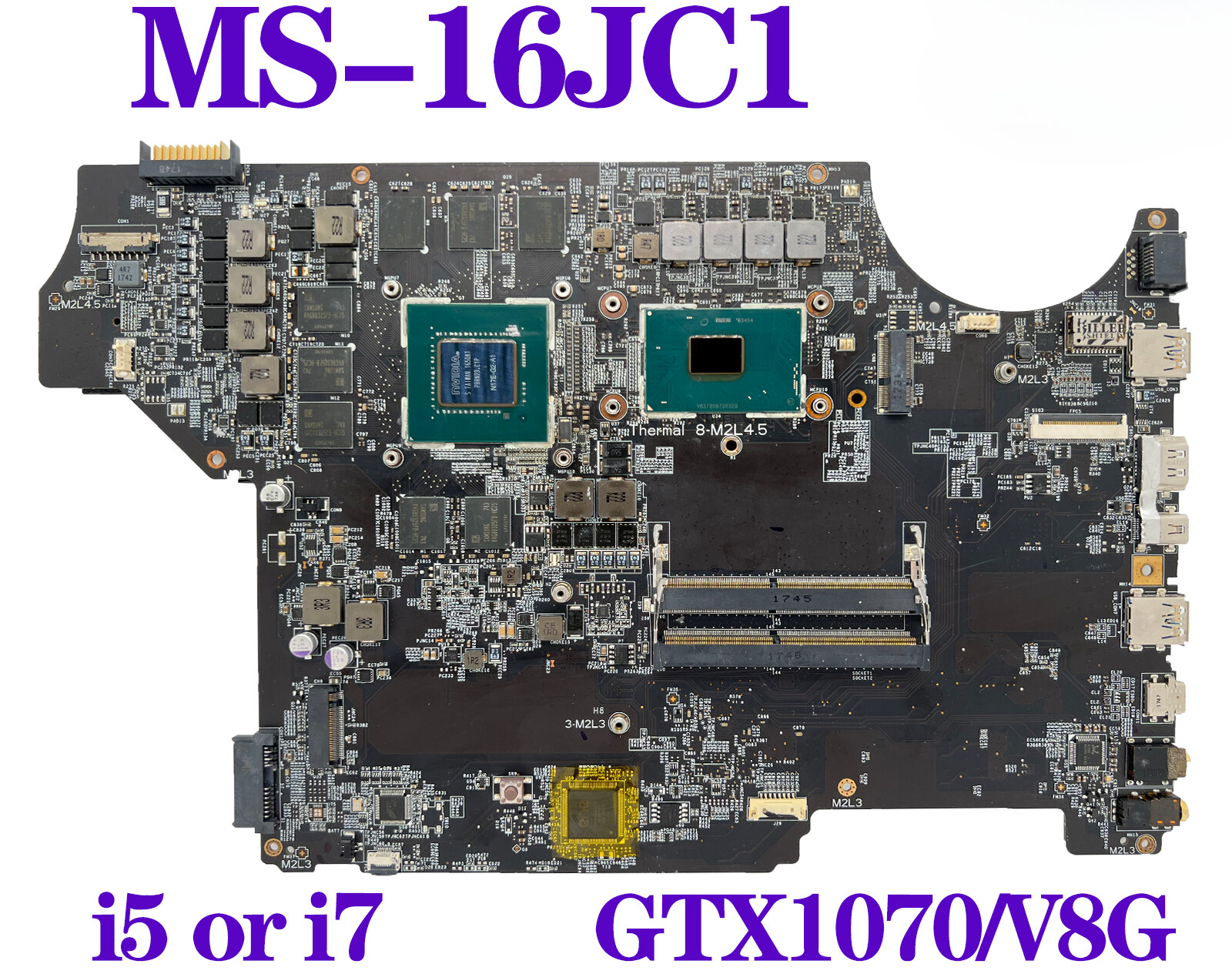 For MSI MS-16JC1 MS-16JC i5 i7 7th Gen GTX1070-V8G Laptop Motherboard