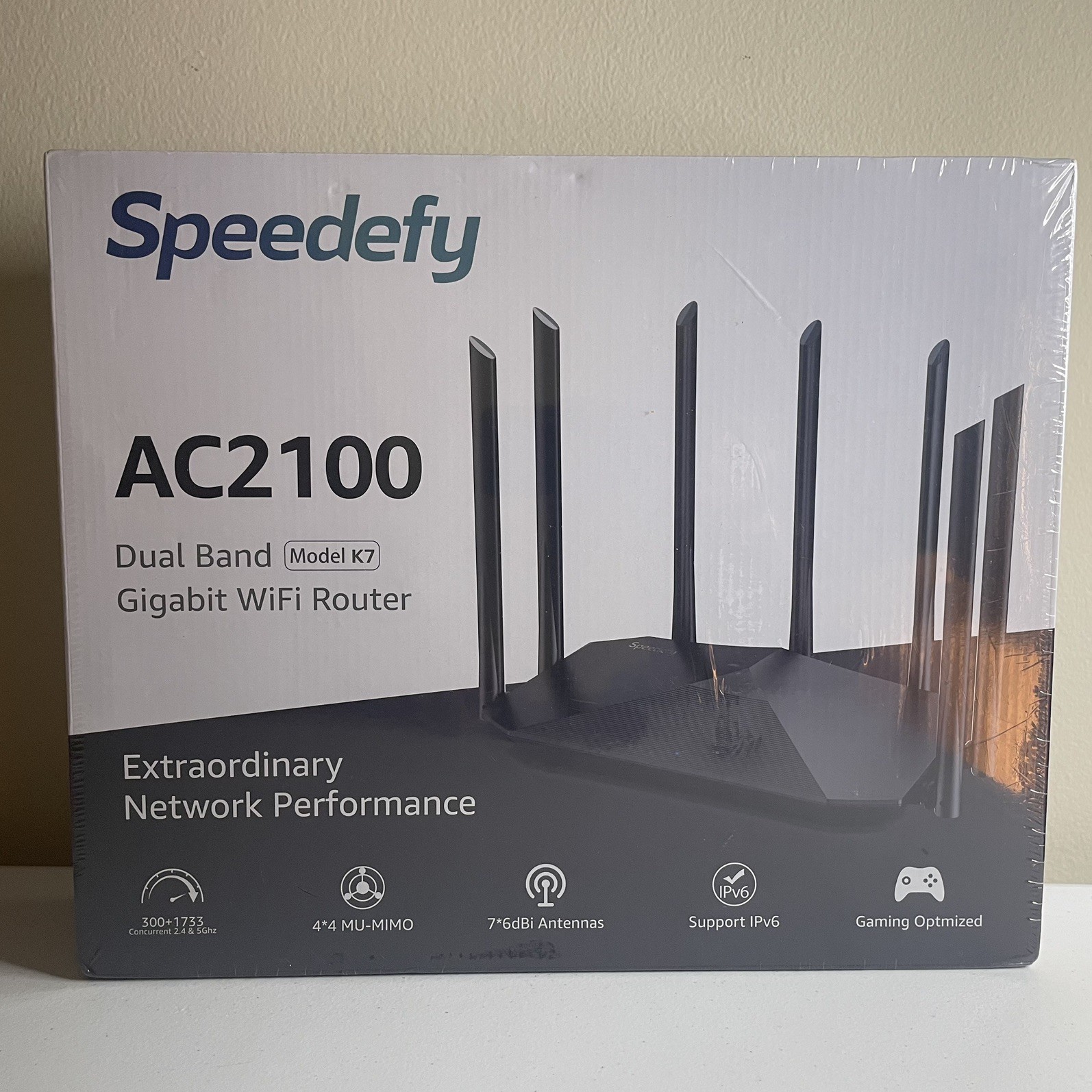 Speedefy AC2100 Dual Band Gigabit Wifi Smart Router Model K7 New Sealed Tech