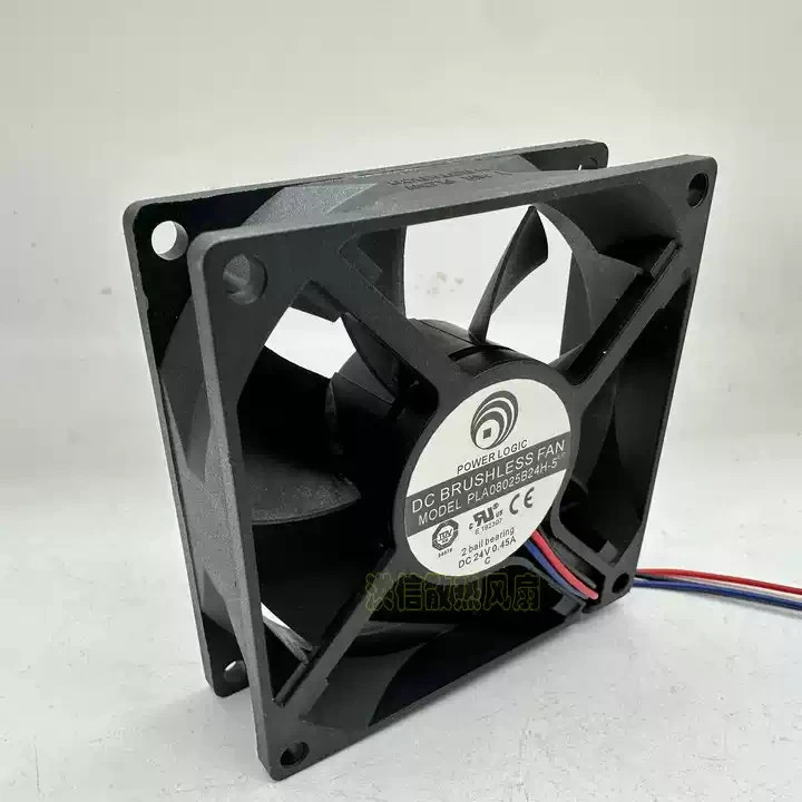 1PCS POWER LOGIC PLA08025B24H-5 DC24V 0.45A 80×25 mm 3-wire inverter cooling fan