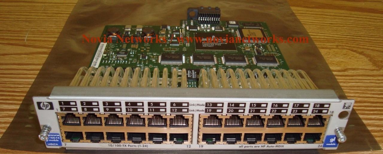 HP J4862A Procurve Switch GL 10/100-TX module LOT OF 2, Novia Networks