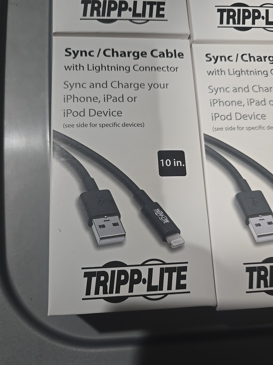 Pack Of (10) NIB 10" Tripp Lite Lightning to USB Cables for iPad iPhone Apple  