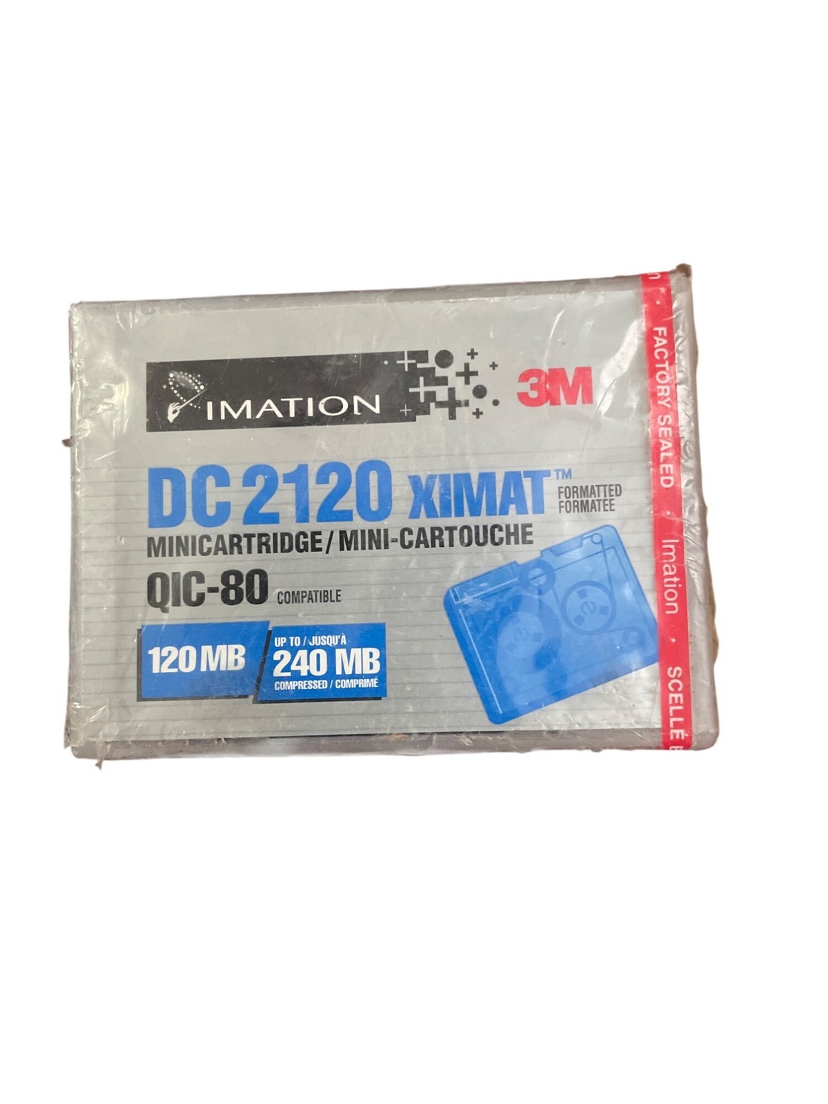 Imation DC 2120 Ximat QIC-80 Mini Data Cartridge 120MB Factory Sealed