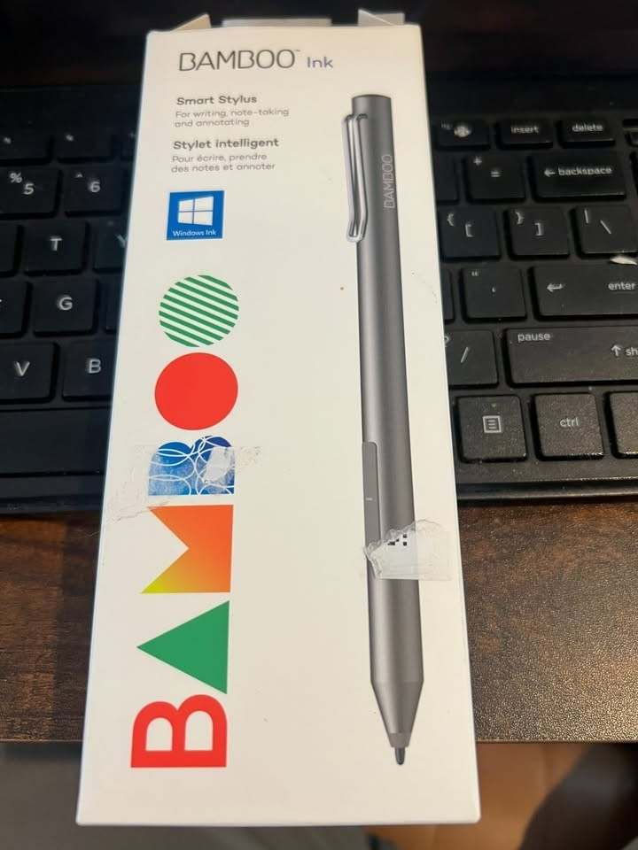 Wacom Bamboo Ink Smart Stylus Windows Ink Pen CS321AK New Open Box Black