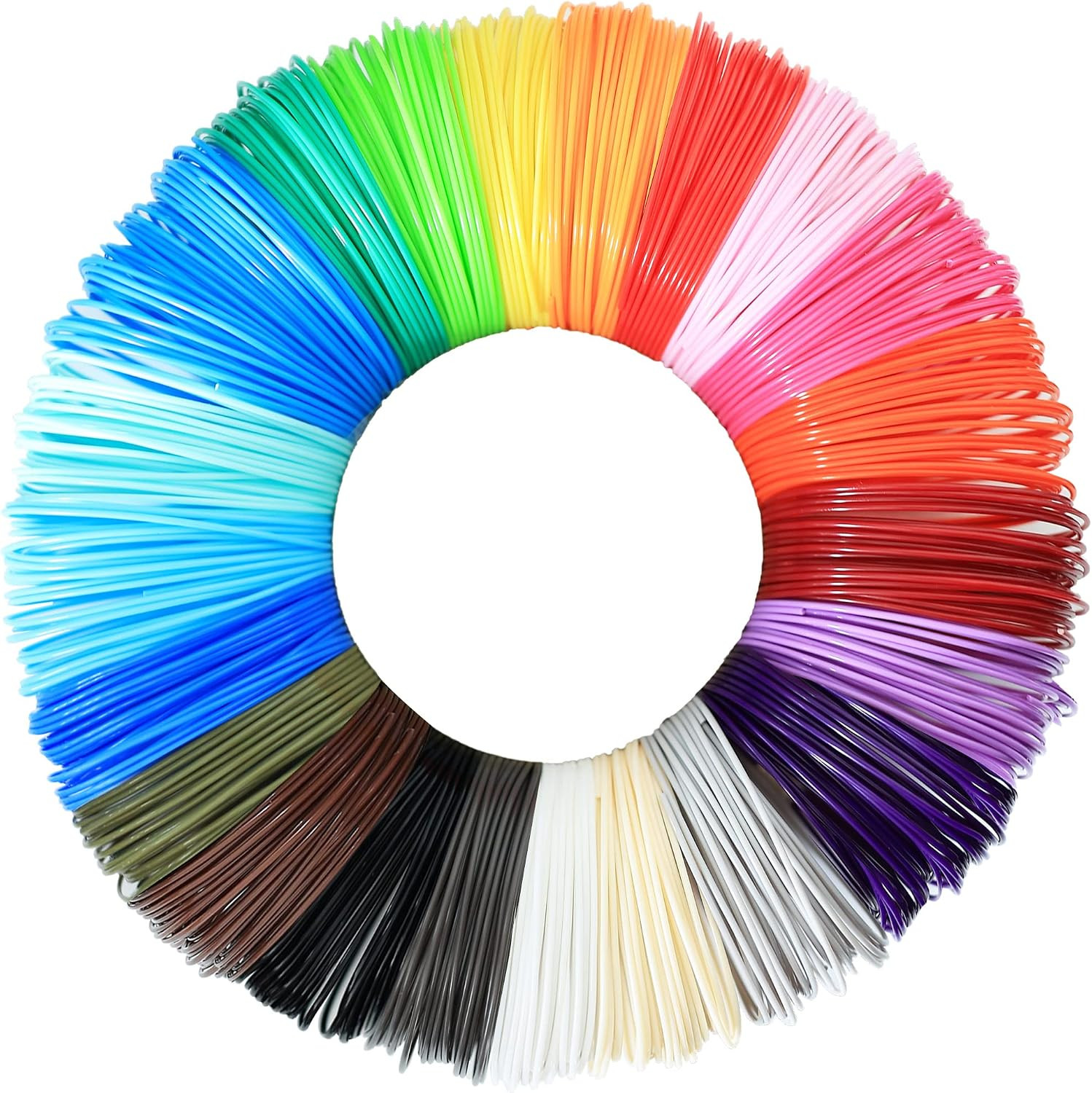 22 Colors 1.75Mm ABS 3D Printer/Pen Filament Refill, Each Color 3.5M, Total 77M