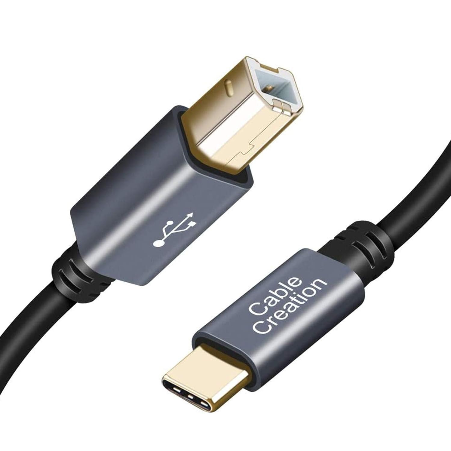 Cablecreation USB B to USB C Printer Cable 10FT,USB-C to USB B Printer Cord | fo