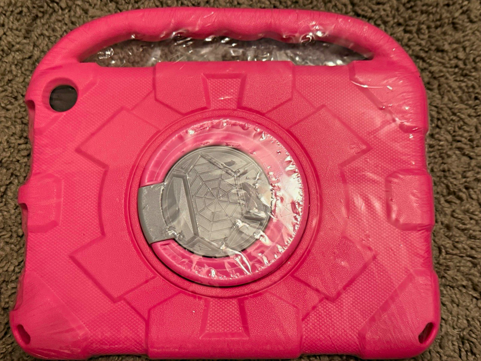 Pink Rugged Shockproof Case w/ Handle & Integrated Stand for Apple iPad 2024