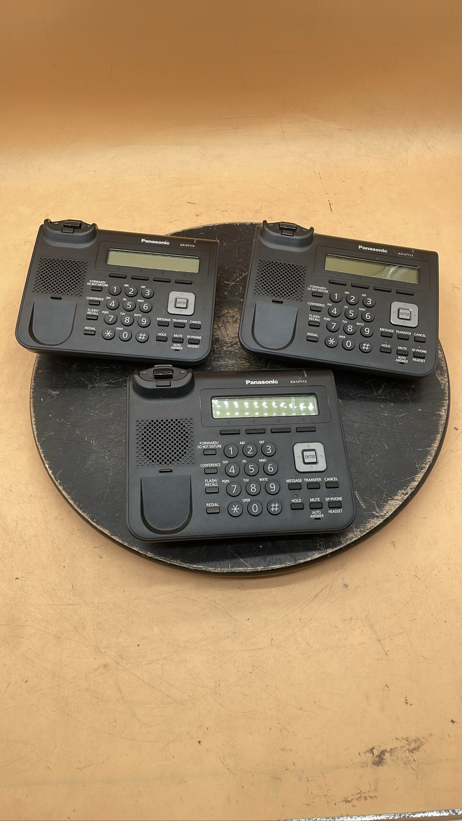 Panasonic KX-UT113-B SIP IP Desk Phone Base Unit Only Office Phone Lot of 3