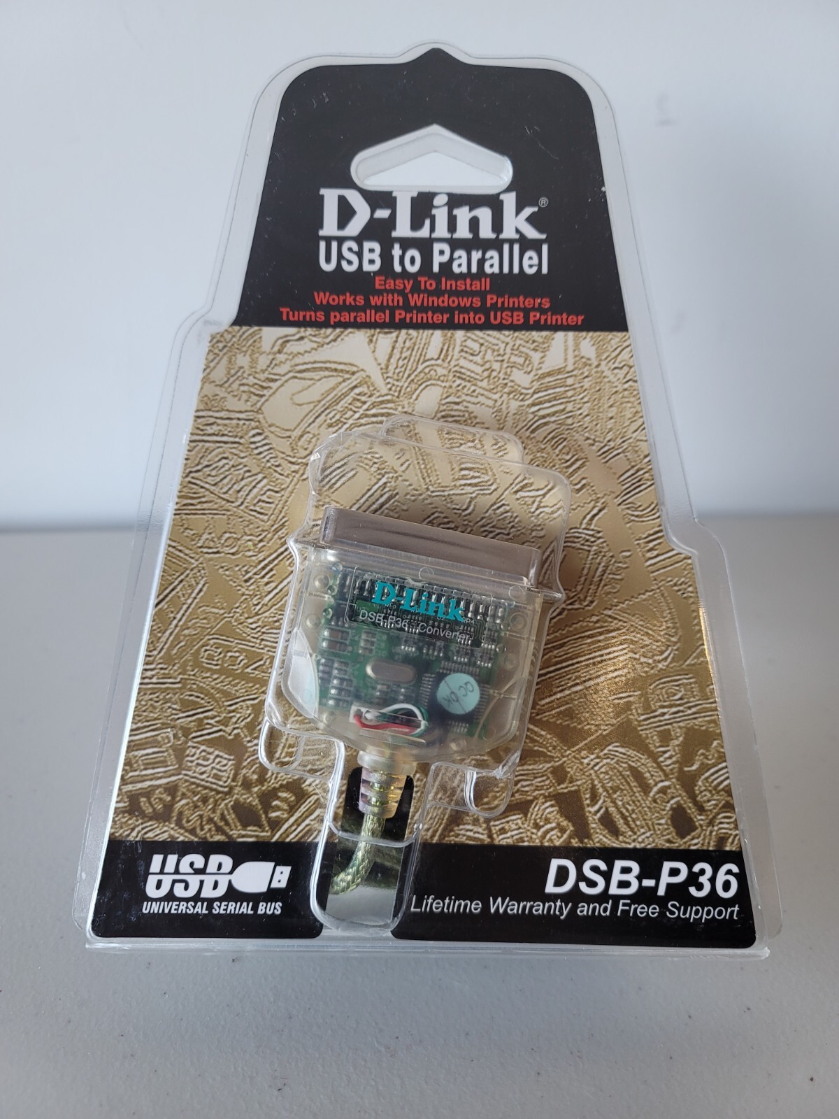 [NEW] - D-Link DSB-P36 USB to Parallel Printer Cable Adapter - Sealed