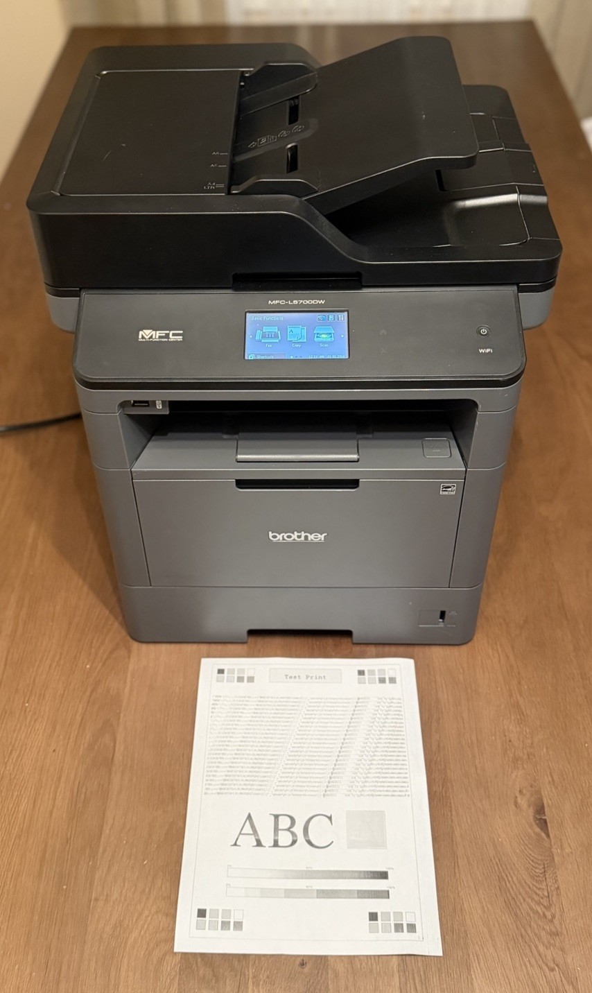 Brother MFC-L5700DW Wireless Laser All-in-One Printer Duplex Tested 7,377 Pgs 