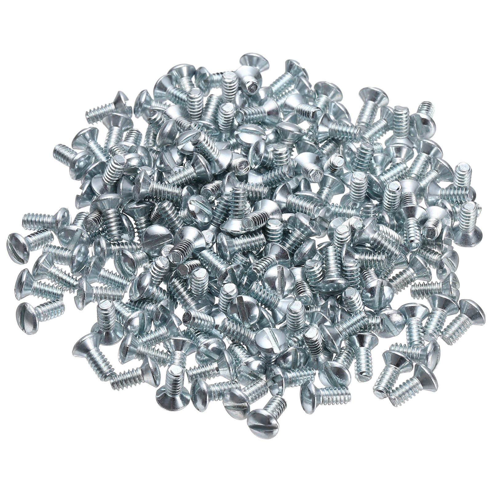 200 Pcs Wall Plate Screws 3/8" Long 6-32 Thread Silver, Electrical Outlet Screws