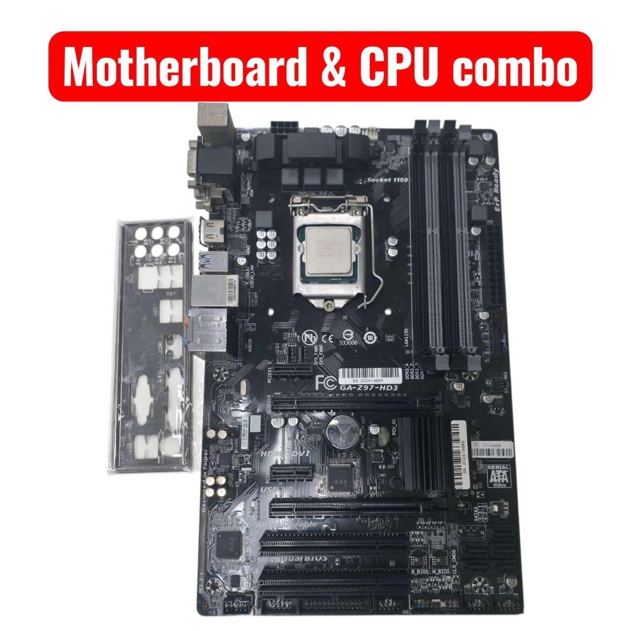 Intel Core i7 4th Gen CPU + GA-Z97-HD3 ATX Motherboard LGA 1150 Combo