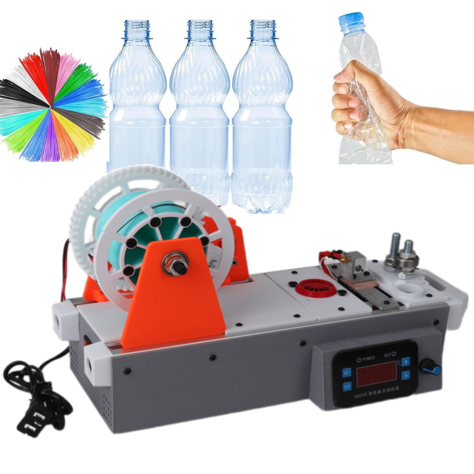 3D Printing PET Consumables Extruder Plastic bottle Filament Extruder Machine US