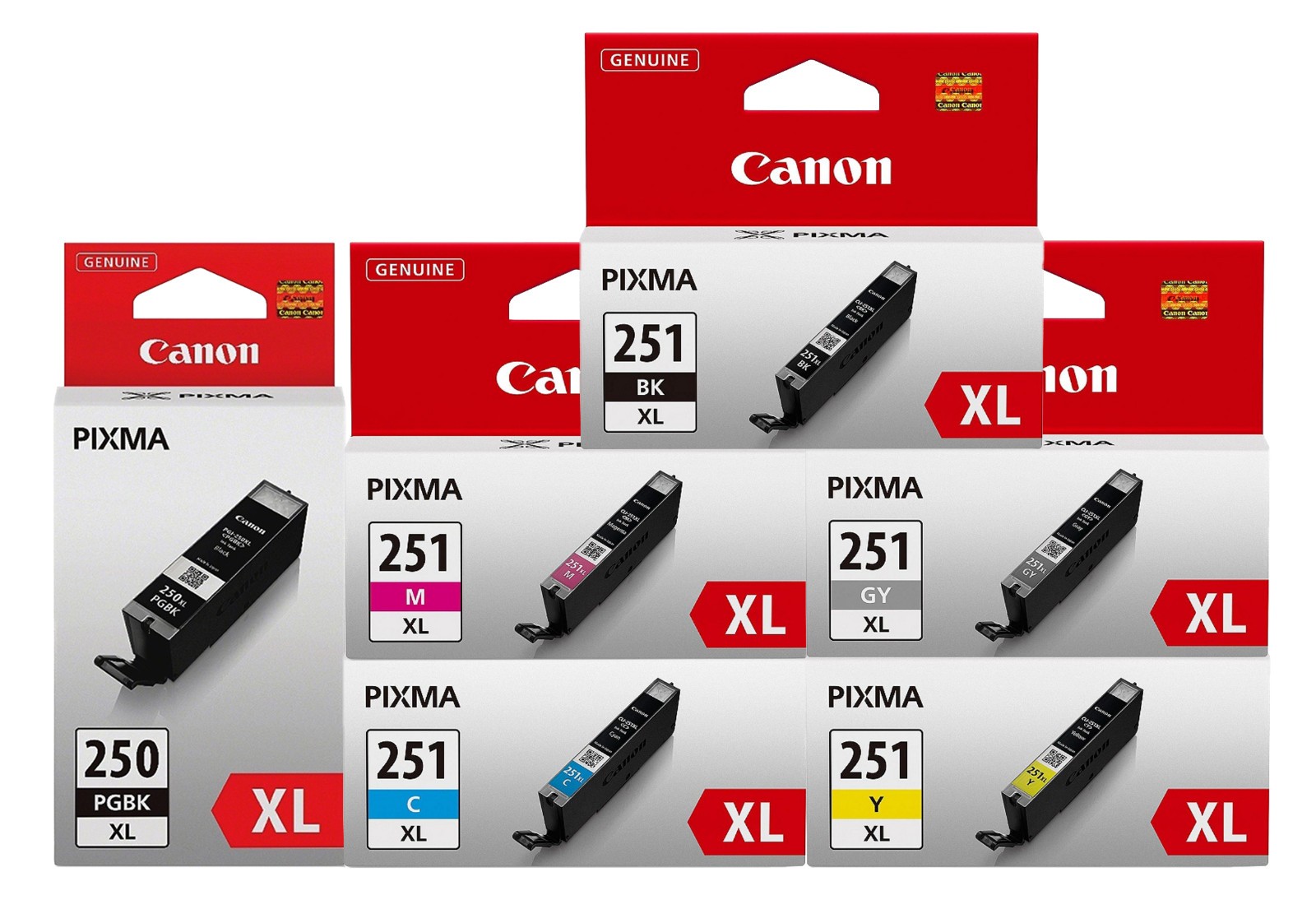 6PK GENUINE Canon PGI-250XL CLI-251XL Ink for PIXMA iP8720 MG6320 MG7120