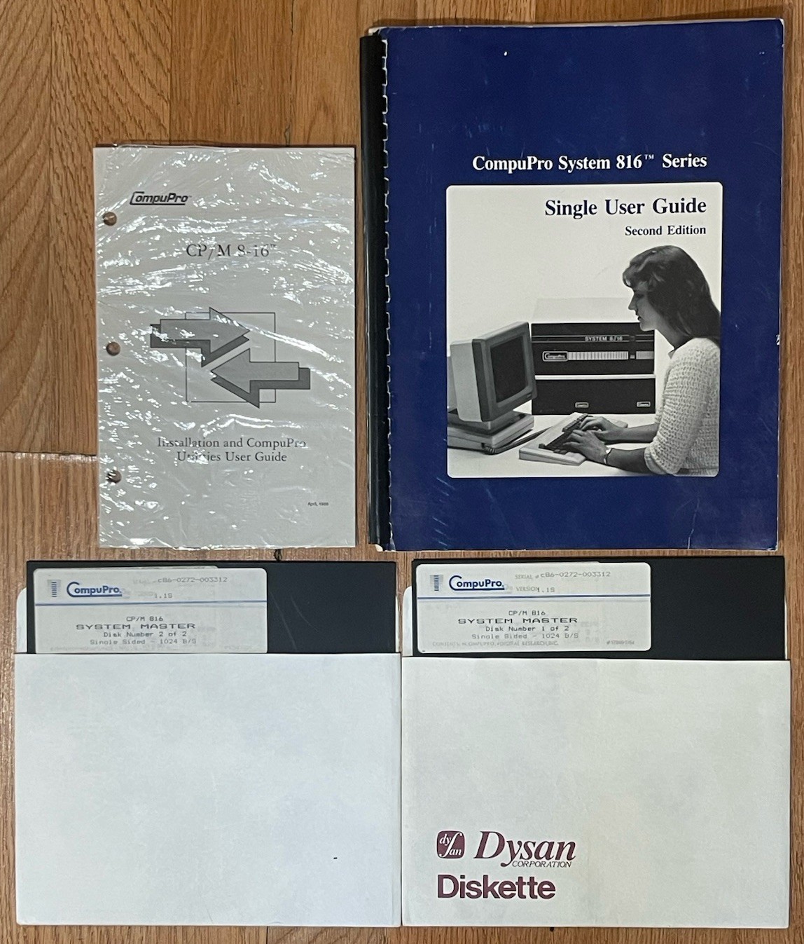 Rare Original Compupro CP/M 816 1.1s System Master Diskette Disk Set User Guides
